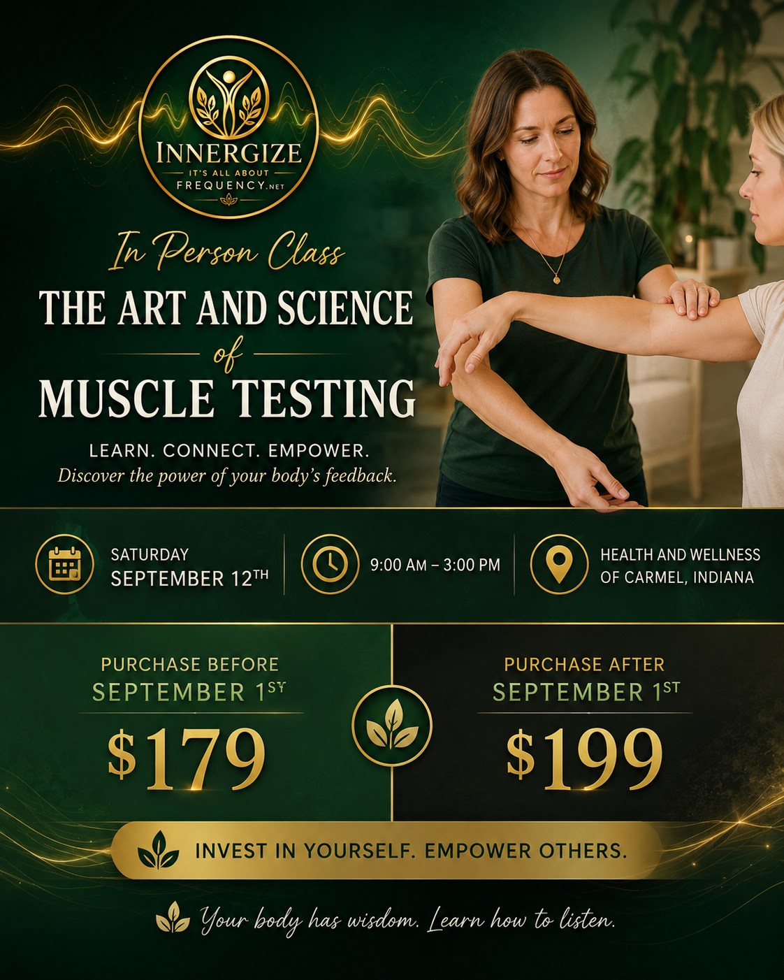 IN-Person Class: The Art and Science of Muscle Testing IN-PERSON @Health and Wellness of Carmel