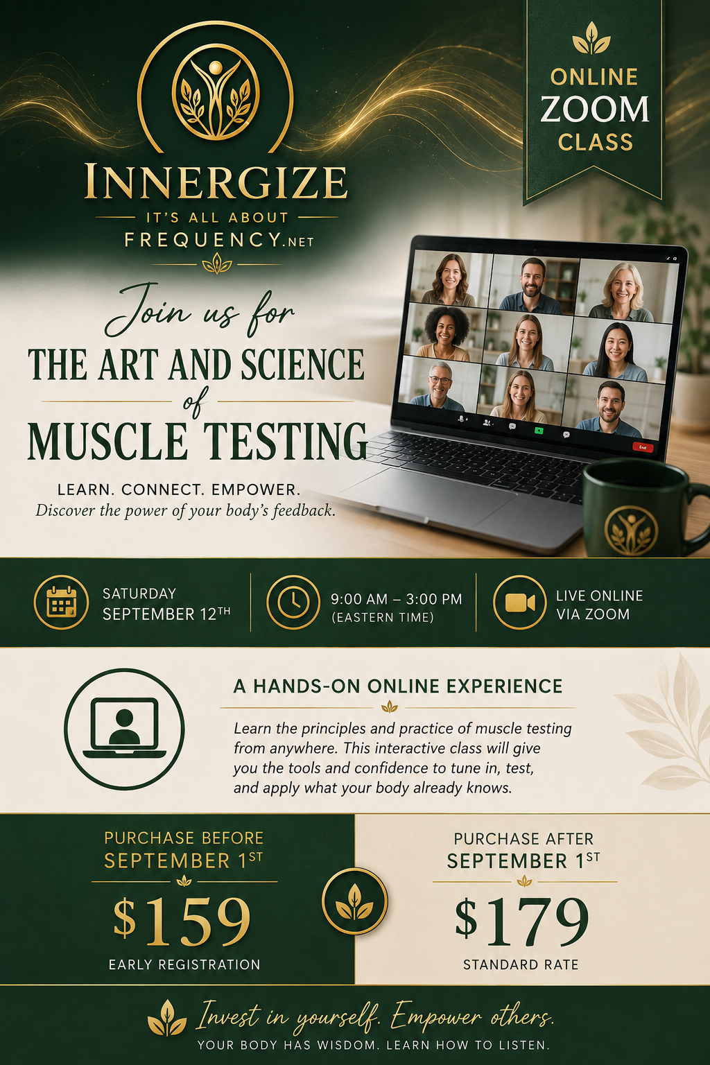 ZOOM Class: The Art and Science of Muscle Testing ZOOM Meeting